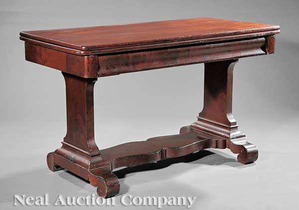 Appraisal: An American Late Classical Carved Mahogany Table mid- th c