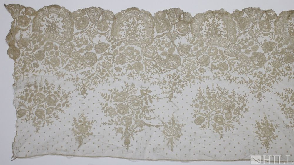 Appraisal: C Belgian Brussels Point D'Applique Wedding Lace Wedding Lace Belgian