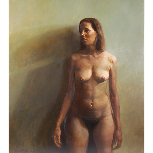 Appraisal: Douglas Ferrin American b Standing Nude oil on linen x