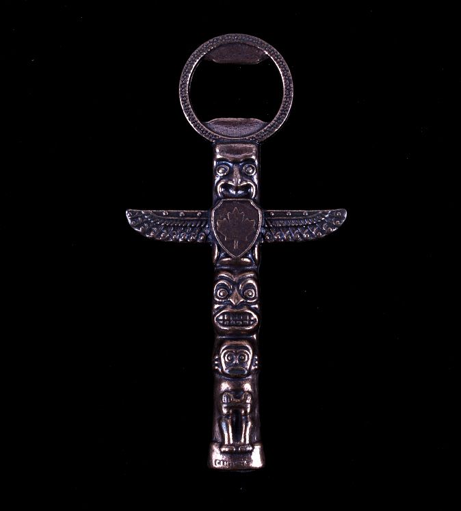 Appraisal: th Century Canadian Brass Totem Bottle Opener For your consideration