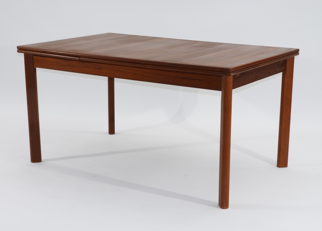 Appraisal: DANISH MCM MODERN TEAK REFECTORY DINNING TABLE Denmark th CenturyRectangular