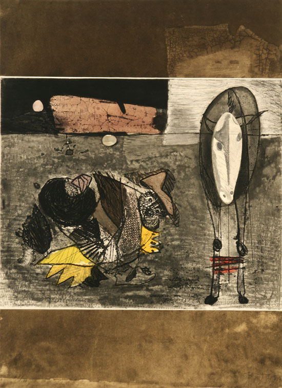 Appraisal: Jos Ortega Spanish - El Burro Aquatint in color signed