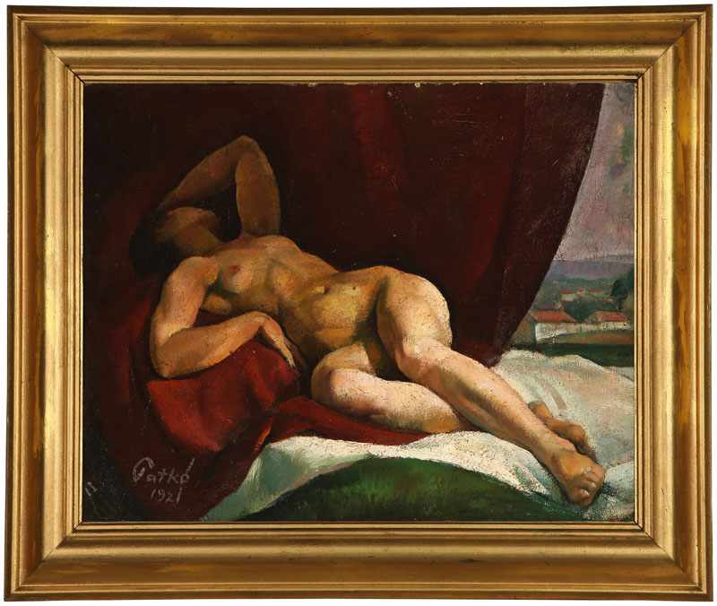 Appraisal: Karoly Patko - Hungarian Reclining Nude