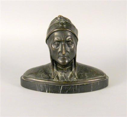 Appraisal: Continental bronze bust of Dante late th early th century