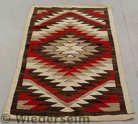 Appraisal: Colorful Navajo blanket with overall geometric patterns ' x '