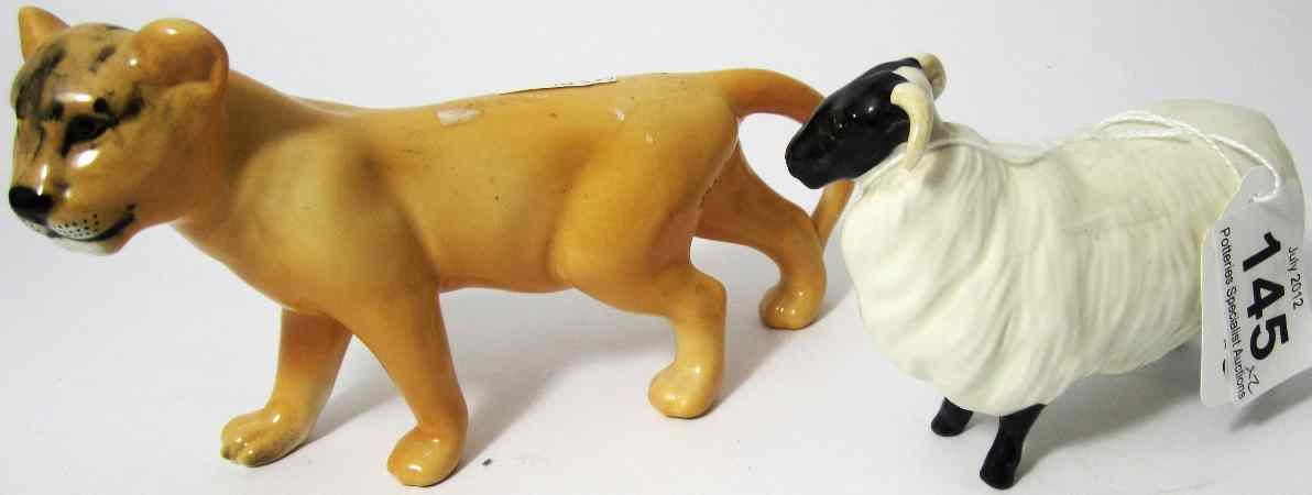 Appraisal: Beswick Lion Cub Facing Left restored front left leg and