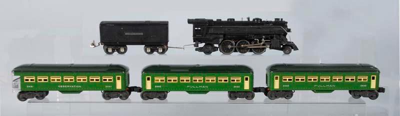 Appraisal: -Piece Lionel Tinplate O- Gauge Passenger Description Includes engine and