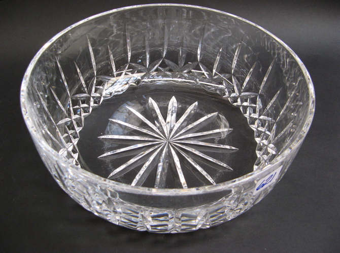 Appraisal: IRISH WATERFORD CUT CRYSTAL FRUIT BOWL with alternating size cut