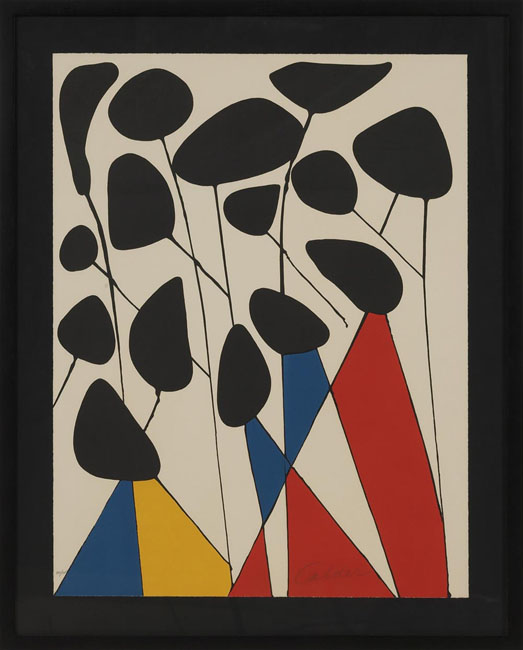 Appraisal: Alexander Calder American - Geometric Shapes c color lithograph x