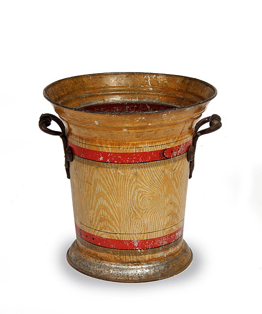 Appraisal: A TH CENTURY TOLEWARE TWIN HANDLED WINE COOLER painted to