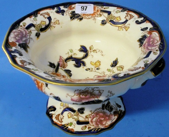 Appraisal: Masons Mandalay Two Handled Footed Dish height cm diameter cm