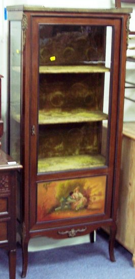 Appraisal: A china cabinet of Louis XVI design the top with