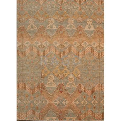 Appraisal: PESHAWAR IKAT Contemporary room-size rug in pastel tones Unmarked x