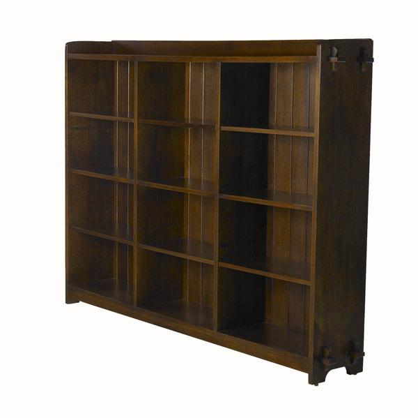 Appraisal: STICKLEY E J AUDI Reproduction open bookcase with gallery top