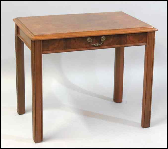 Appraisal: MAHOGANY SINGLE DRAWER TABLE H '' W '' D ''