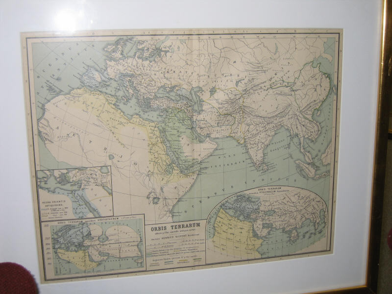 Appraisal: DIETRICH REIMER Two framed maps handcolored engravings IMPERIUM ROMANUM and