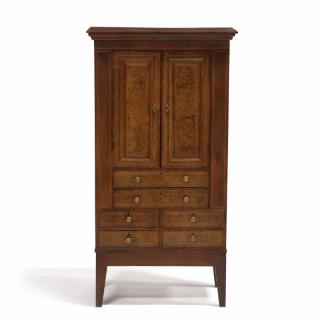 Appraisal: Diminutive Edwardian Inlaid Bar Cabinet circa mahogany with burlwood veneer