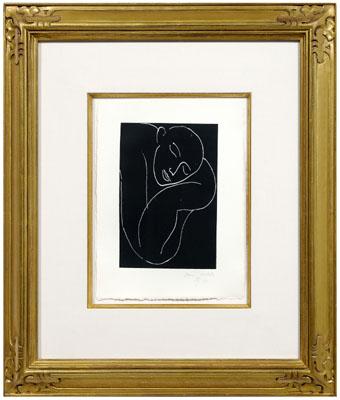 Appraisal: Henri Matisse aquatint French - L Homme Endormi edition signed