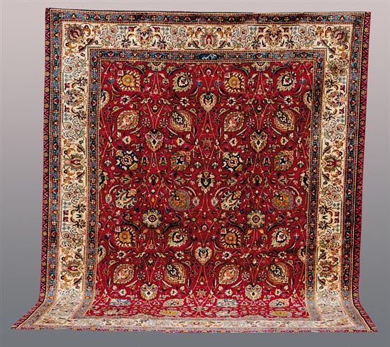 Appraisal: Persian Tabriz carpet ' x '