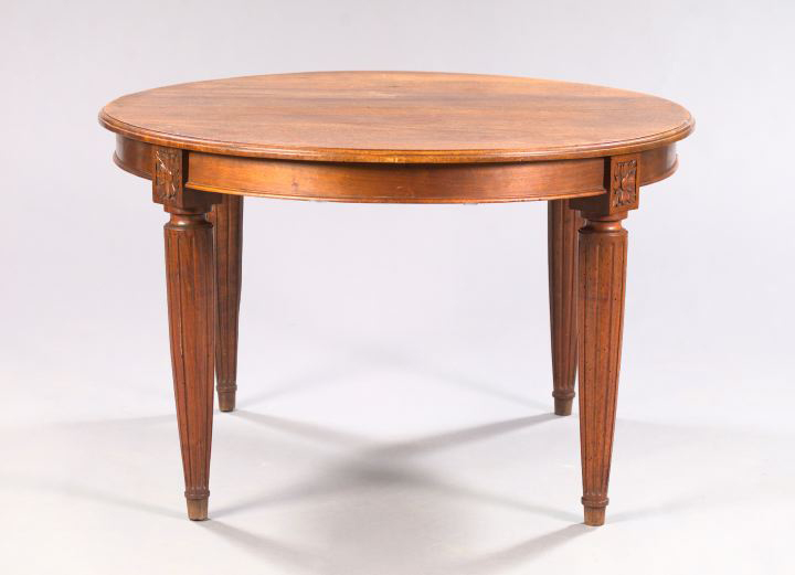 Appraisal: Continental Fruitwood Dining Table early th century the ovoid top