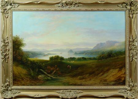 Appraisal: WILLIAM CURRIE SCOTTISH FL - PANORAMIC VIEW OF A HIGHLAND