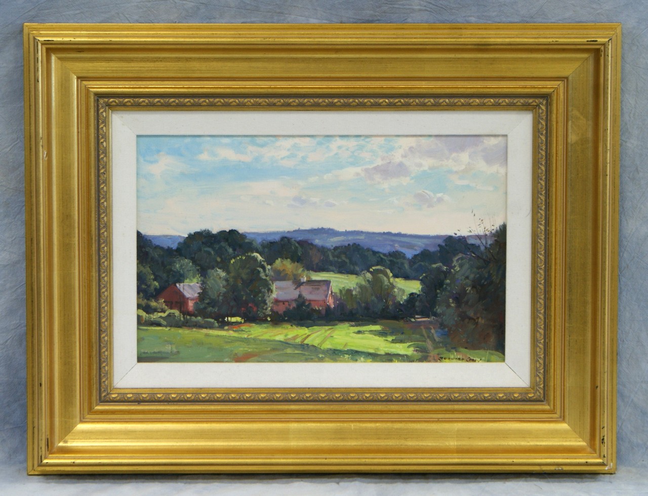 Appraisal: Bernard Corey American - Farm in Landscape x signed bottom