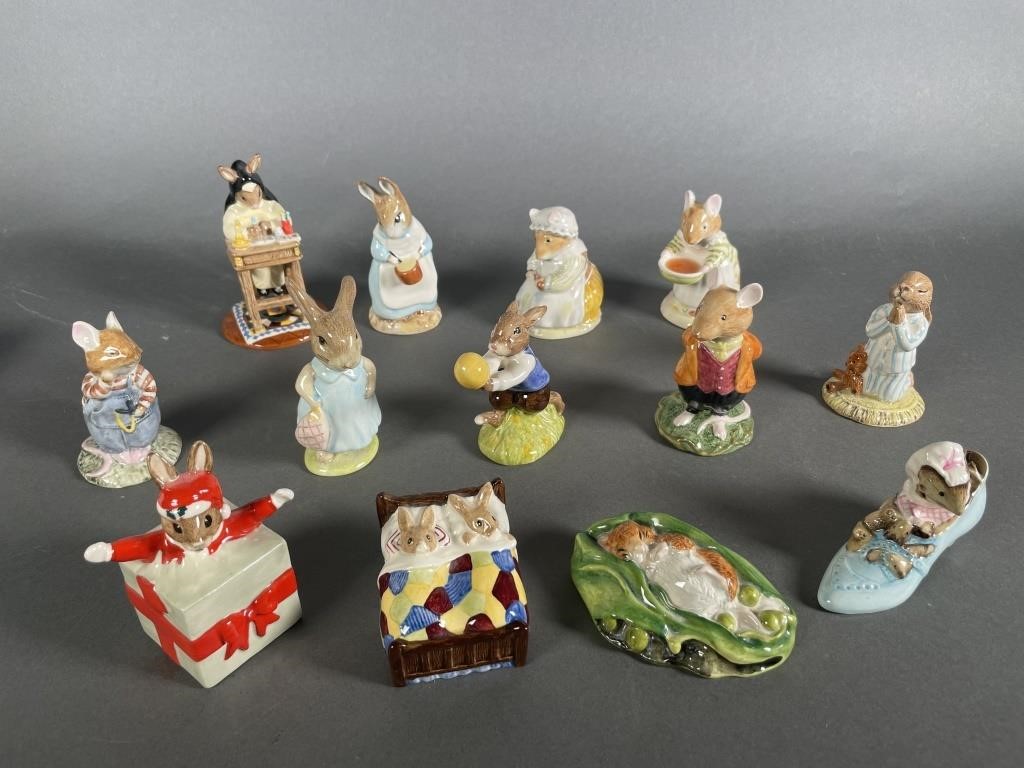 Appraisal: Lot of thirteen figurines including Royal Doulton and Royal Albert