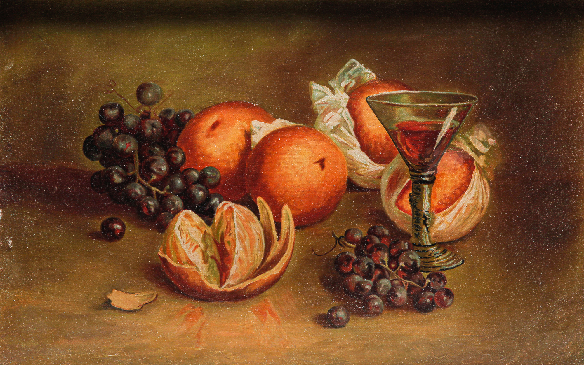 Appraisal: STILL LIFE PAINTING American school late th century Oil on