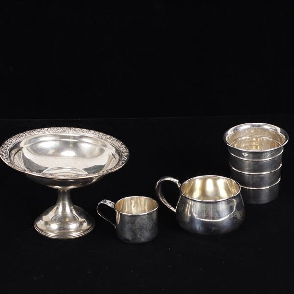 Appraisal: Four pieces sterling silver holloware Wallace Towle and Rogers Lunt