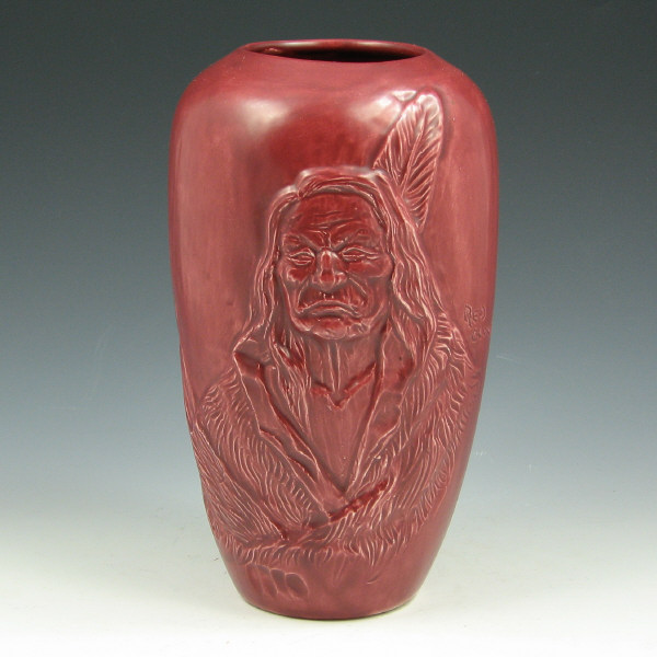 Appraisal: Wisecarver Red Cloud Indian Color Test Vase - Mint Rick