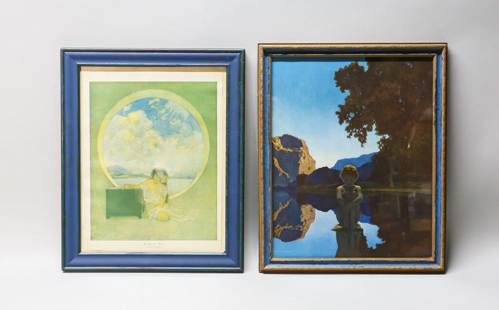 Appraisal: MAXFIELD PARRISH PRINTS Maxfield Parrish prints Evening stamped in the