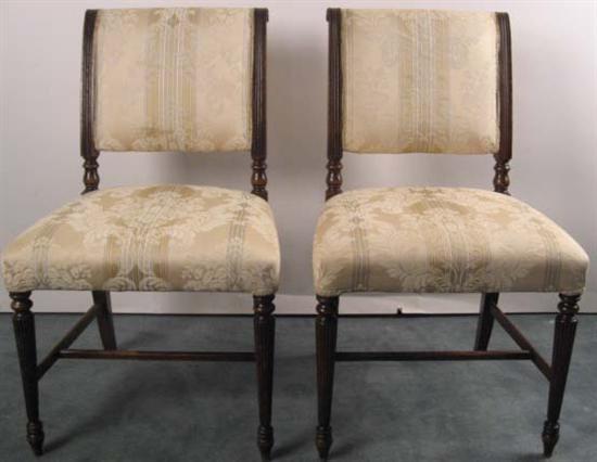 Appraisal: Set of Six E th C Side Chairs upholstered in