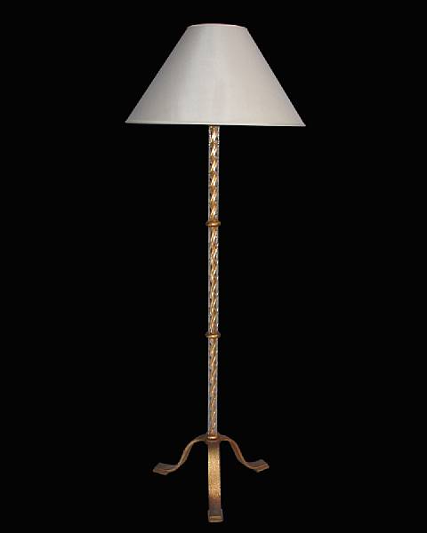 Appraisal: A Murano molded glass and gilt wrought iron floor lamp