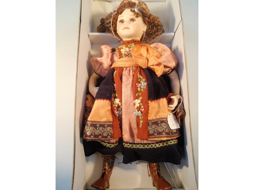 Appraisal: A Mundia ceramic doll 'Nina' with certificate and box