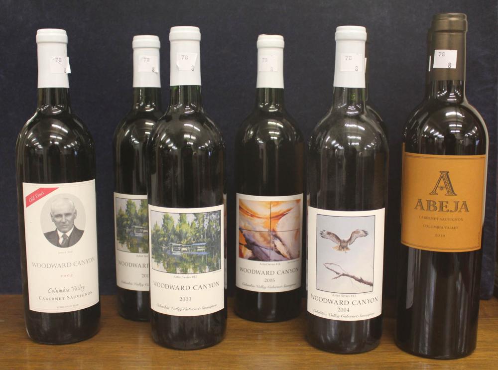 Appraisal: EIGHT BOTTLES OF VINTAGE COLUMBIA VALLEY CABERNET SAUVIGNON Abeja and