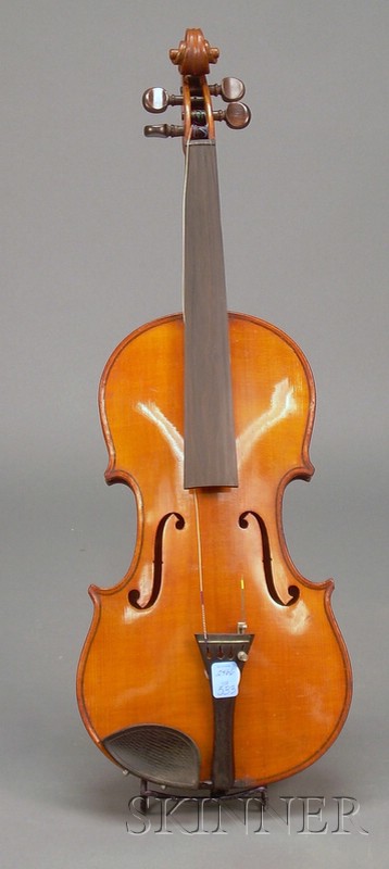 Appraisal: German Violin c labeled HARWOOD ART VIOLIN length of back