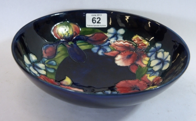 Appraisal: Moorcroft Large Bowl with Orchid Design c s