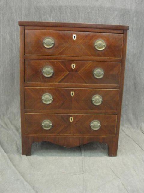 Appraisal: Antique Drawer Continental Commode Possibly Swedish with star inlay on