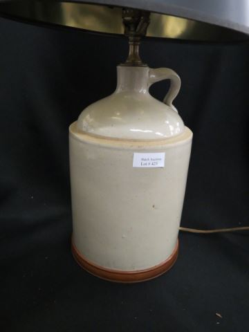 Appraisal: Stoneware Pottery Whiskey Jug Lamp