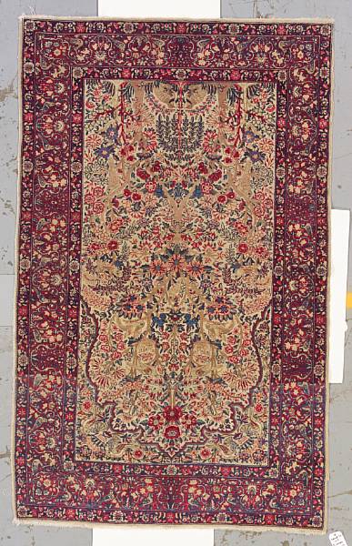 Appraisal: A Kerman rug South Central Persia circa size approximately ft