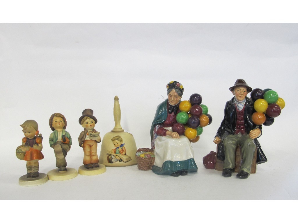 Appraisal: Two Doulton figures The Old Balloon Seller HN The Balloon