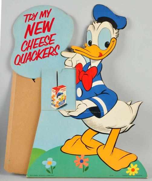 Appraisal: Cardboard Donald Duck Cheese Quackers Cutout Sign Description s A