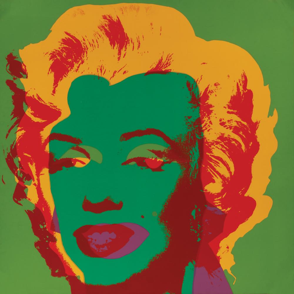 Appraisal: After Andy Warhol American - Marilyn screen print on heavy