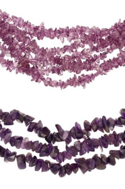 Appraisal: lot of Estate multi-strand gemstone necklaces having three strands deep