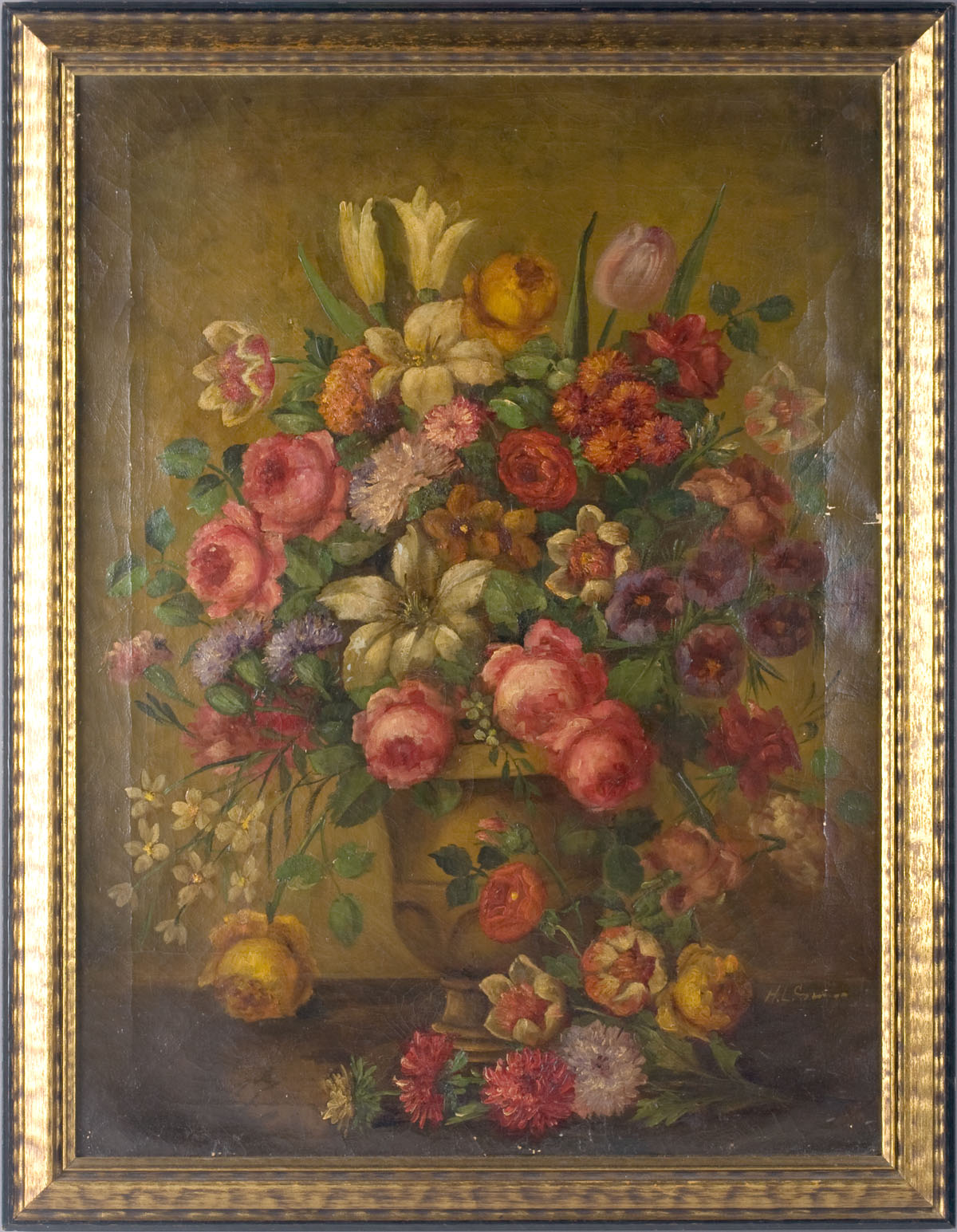 Appraisal: STILL-LIFE WITH VASE OF FLOWERS AFTER THE DUTCH NINETEENTH CENTURY