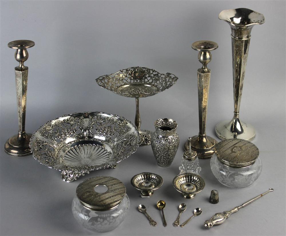 Appraisal: GROUP OF ASSORTED SILVER AND SILVER MOUNTED ITEMS including a