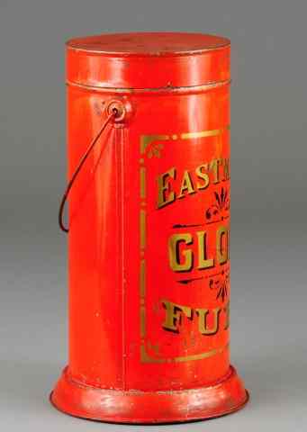 Appraisal: EASTMAN'S ''GLOBE'' FUEL CONTAINER Tin canister used for fuel storage