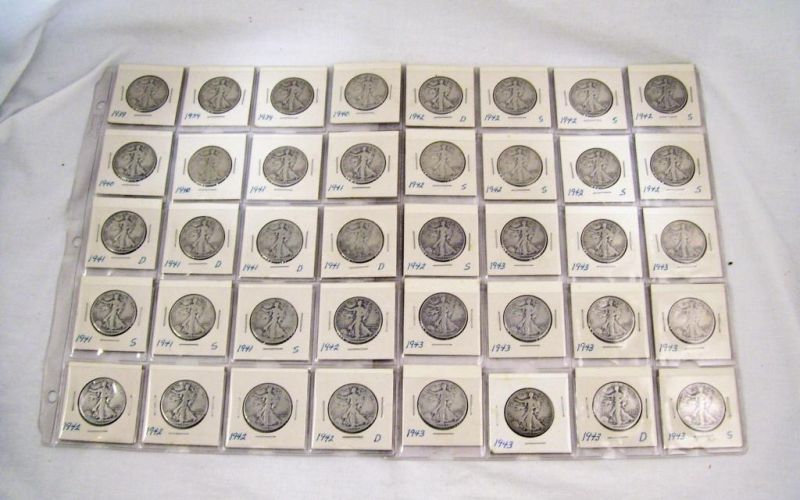 Appraisal: - Liberty Walking Half Dollars Dates from every year between