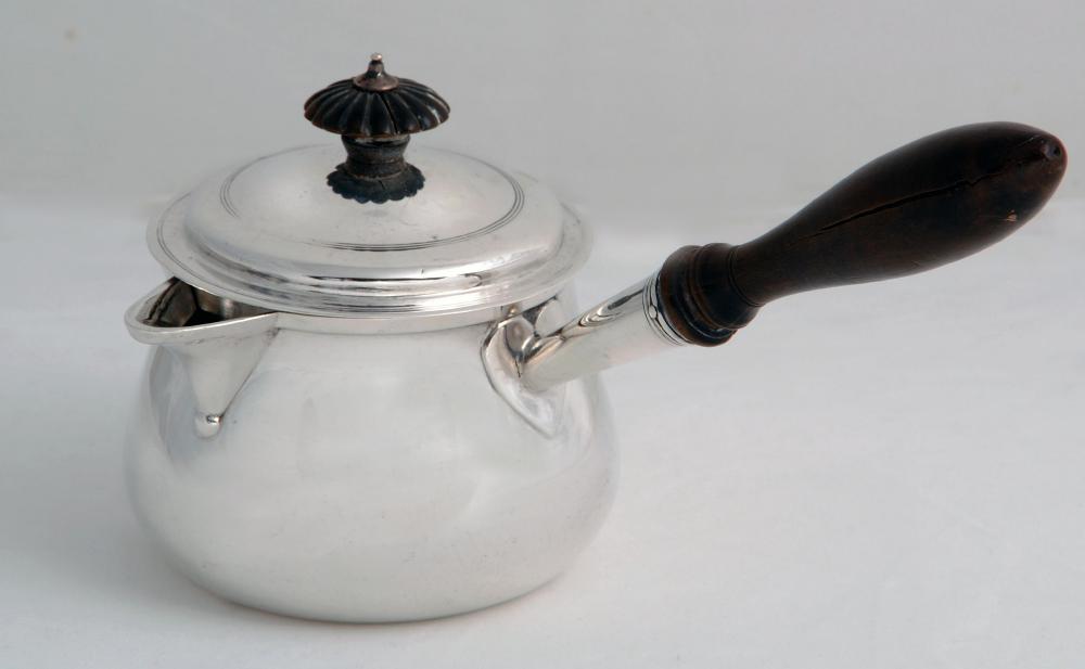 Appraisal: A LATE GEORGE III BRANDY PAN AND COVER maker John