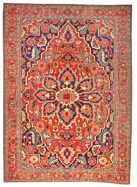 Appraisal: A Serapi carpet Northwest Persia late th century size approximately